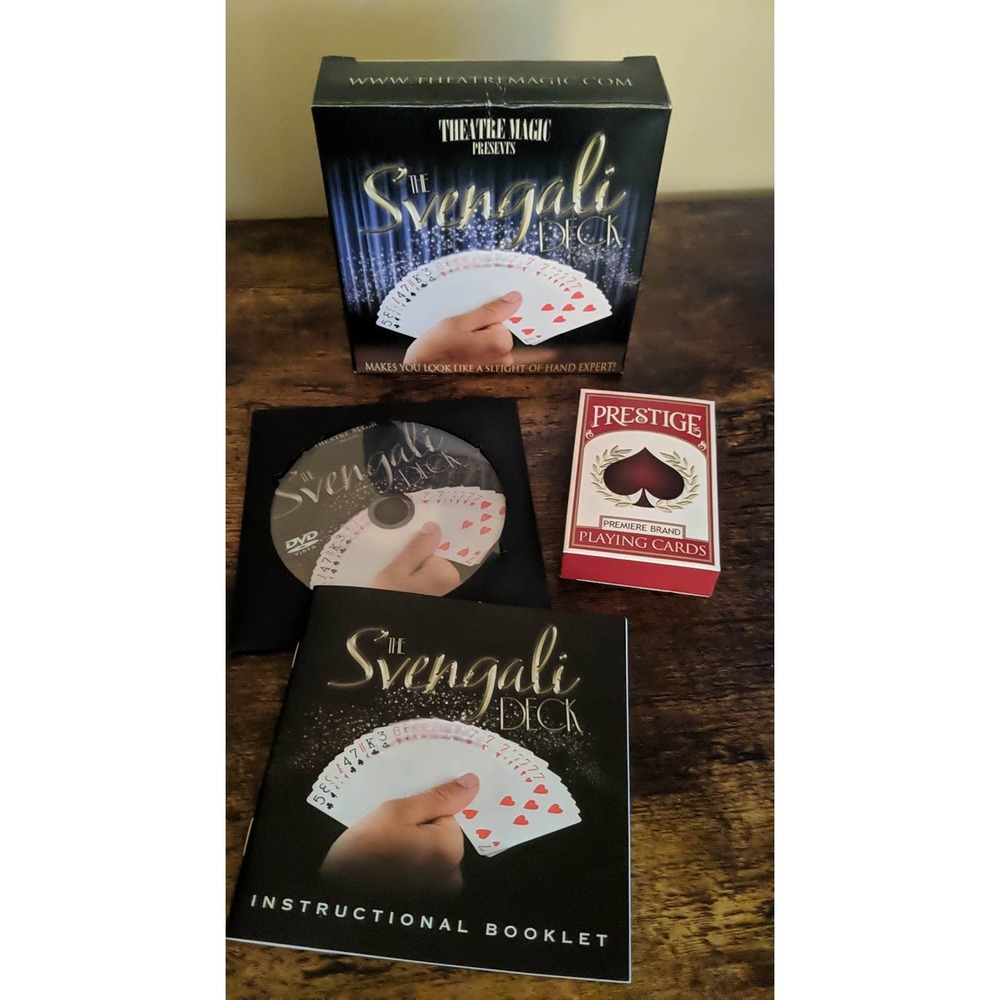 Set of 3 Theatre Magic Tricks Svengali Deck, Fire Wallet and Wonder Dust